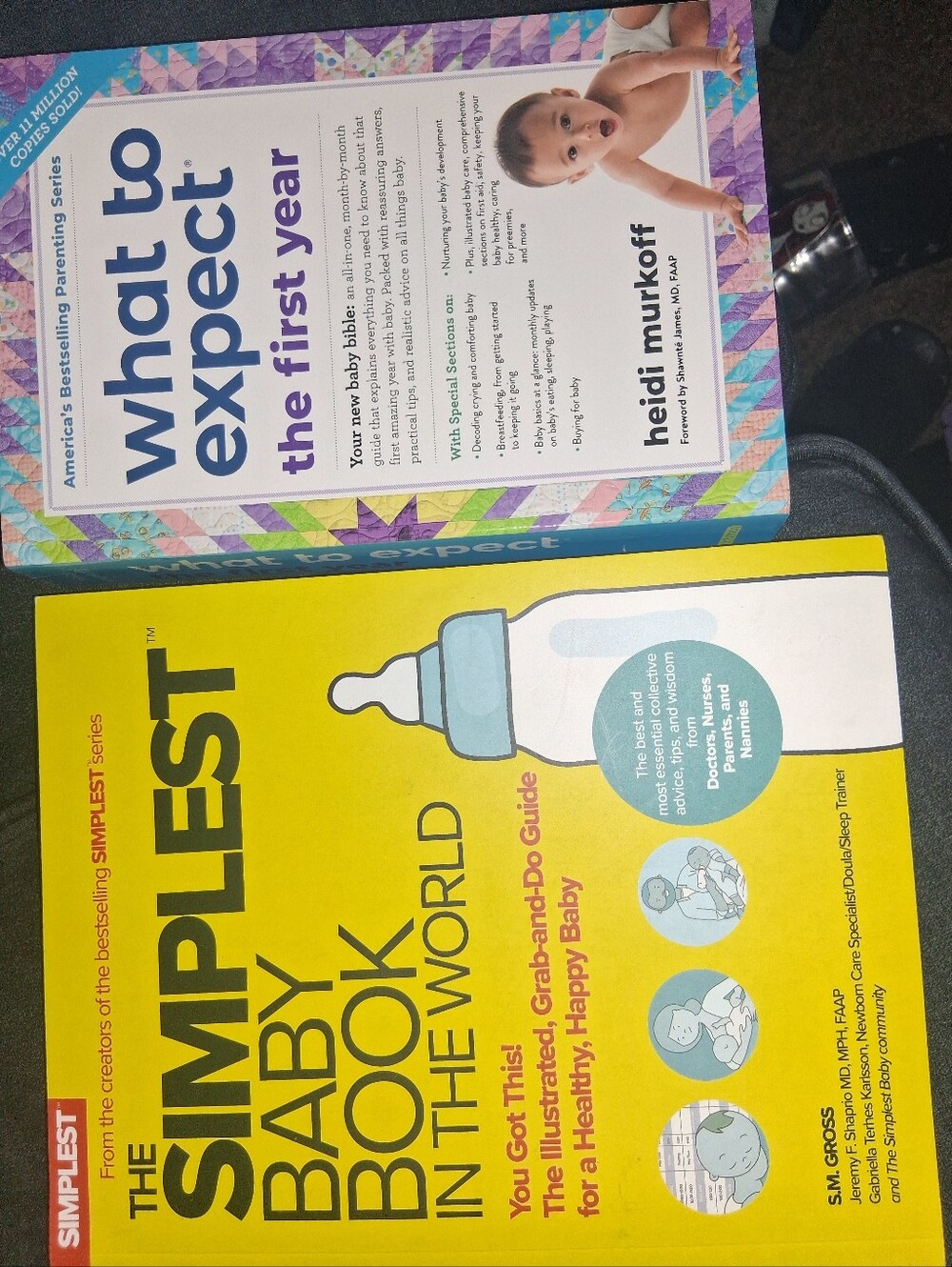 Simple Baby Book in the World - Bright Yellow Cover with Blue Bottle